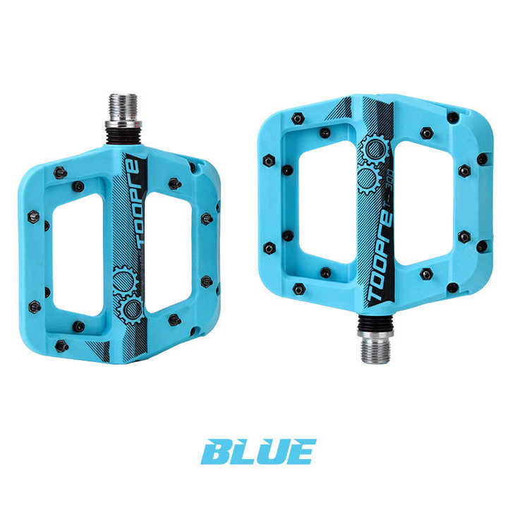 Toopre Bicycle Pedals Nylon Fiber Body with Aluminum Alloy Enlarged Anti-Slip Dead-Fly Bearing Pedals for Mountain  Road Bike