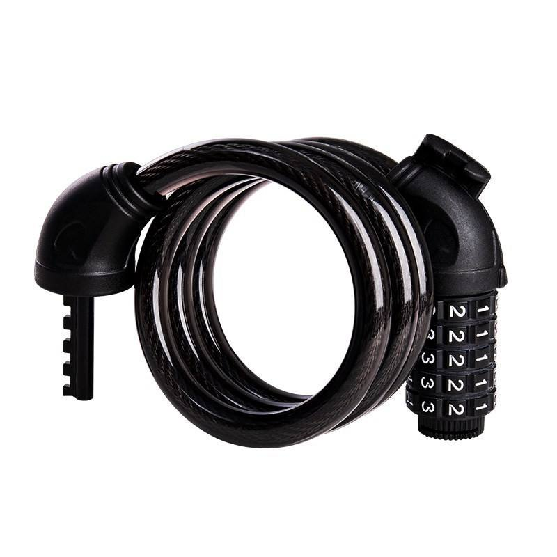  5 Digital Code Combination Lock Steel Cable Bicycle Lock for  Bike