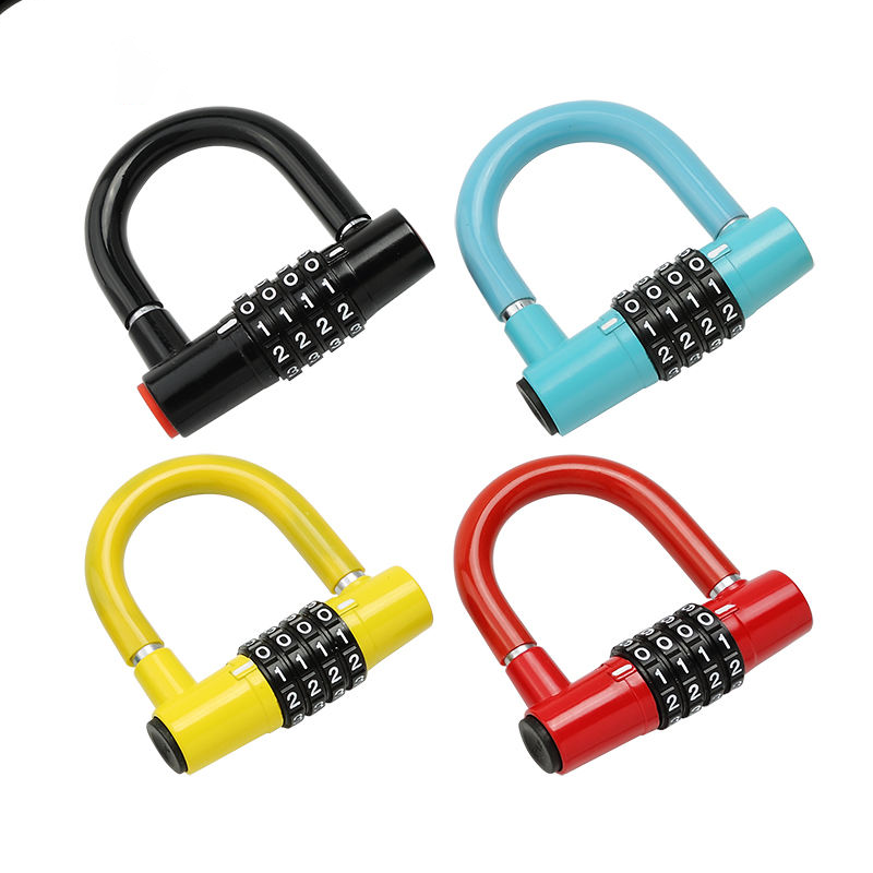 KONO Brand 4 Digit Combination U-Lock Anti-Theft High Security Bike Lock for Bicycle & motorcycle