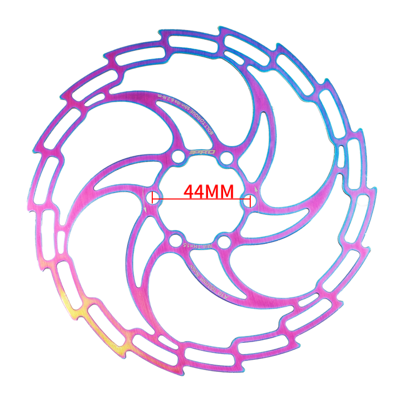 IIIPRO Rainbow Color Ultralight Hollow Out Brake Disc Rotor 160/180/203mm Mountain Bike Six Pin Made of Steel