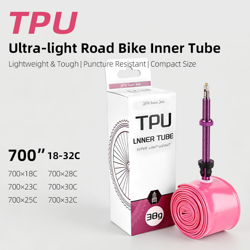 TPU Inner Tube 700C 18-32C Lightweight Anti-Puncture Road Bike Presta Valve 45/65/85mm 