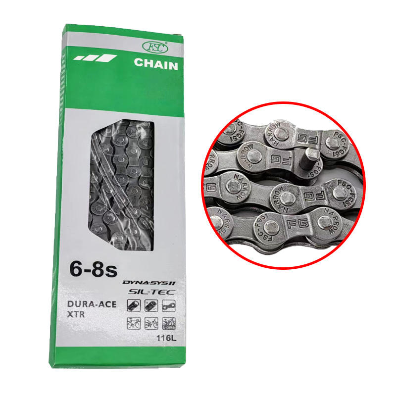 Wholesale FSC Brand Bicycle Chain FG51 6/7/8 Speed Bicycle Chain for Mountain Bike Road Bike 