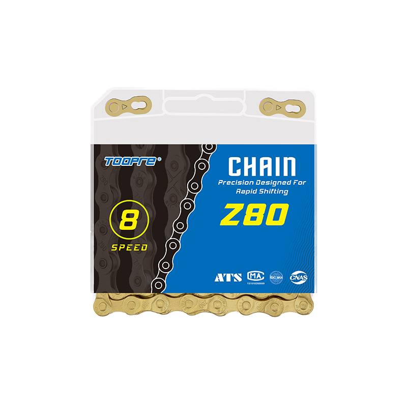 TOOPRE Fully Electroplated 8-12 Speed Bike Chain Golden Anti-Rust Steel Mountain Road MTB Safety