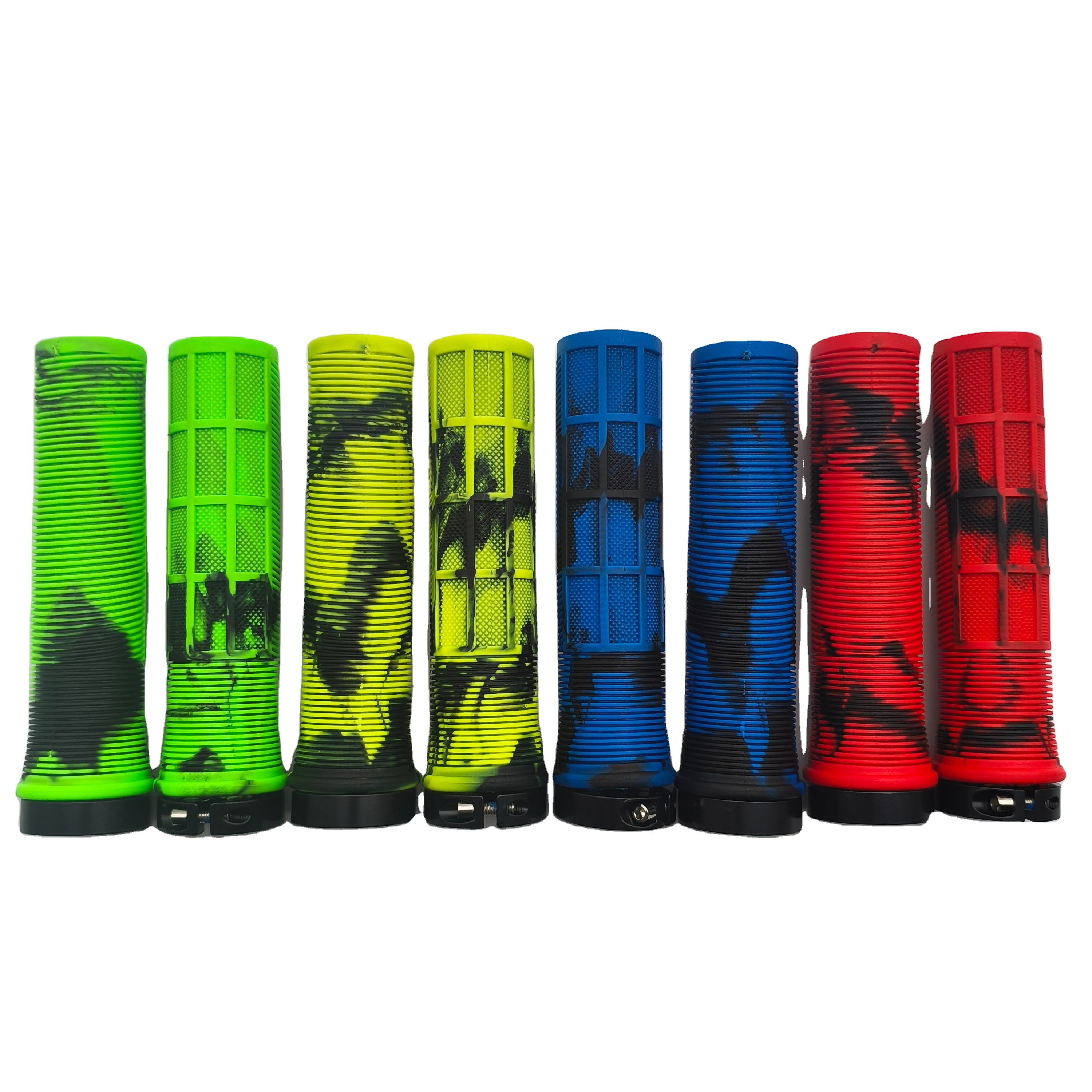  High-quality Anti-slip Comfortable Ergonomic Waterproof Bike Rubber Grip 22.2mm Locking Mechanism Bicycle Handlebar Grips